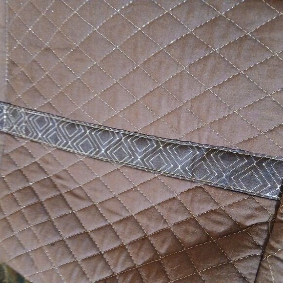 Darcie Lg. Cloth Craft Sewing Quilting Baby Travel Tote Bag - dk brown - Picture 3 of 6